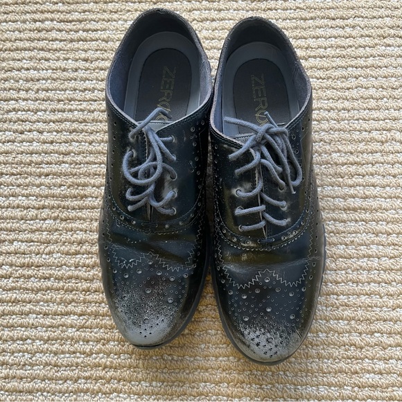 Cole Haan Women's Zerogrand Wing Ox Ironstone Brush Off Leather Distressed SZ 8 - Picture 10 of 12